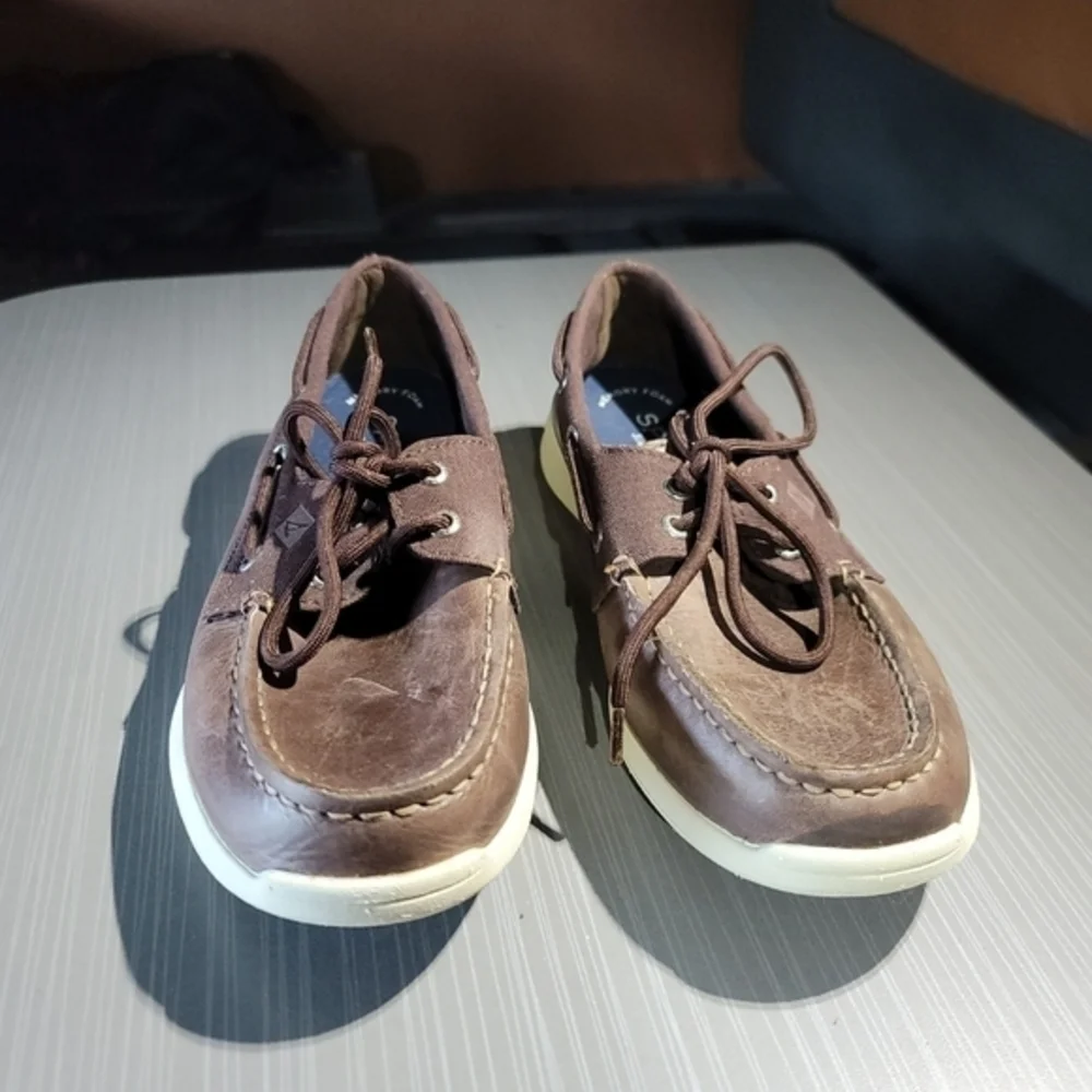 Sperry Top-Sider STS18646 2-Eye Casual Shoe for Men - Brown Leather‎ NWOT